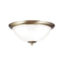 Austrian lampa sufitowa 2x60W Ø27cm patina/356 mleczny klosz